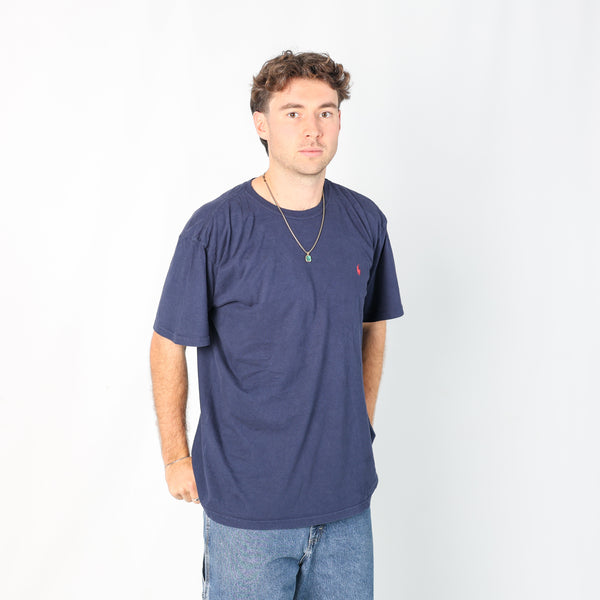 Navy Blue 90s Polo Jeans Ralph Lauren T-Shirt (L)